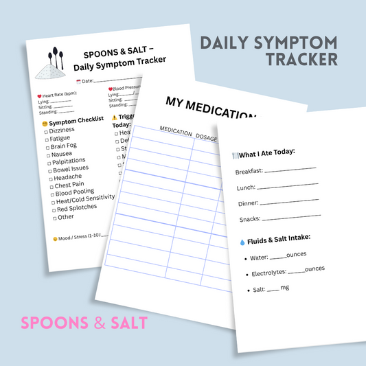 POTS Daily Symptom Tracker DIGITAL DOWNLOAD